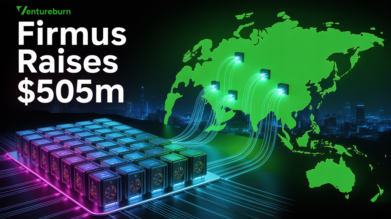 Firmus AI Factory with rows of GPUs and advanced cooling systems for high-density AI workloads.